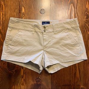 AE Shortie Khaki Shorts